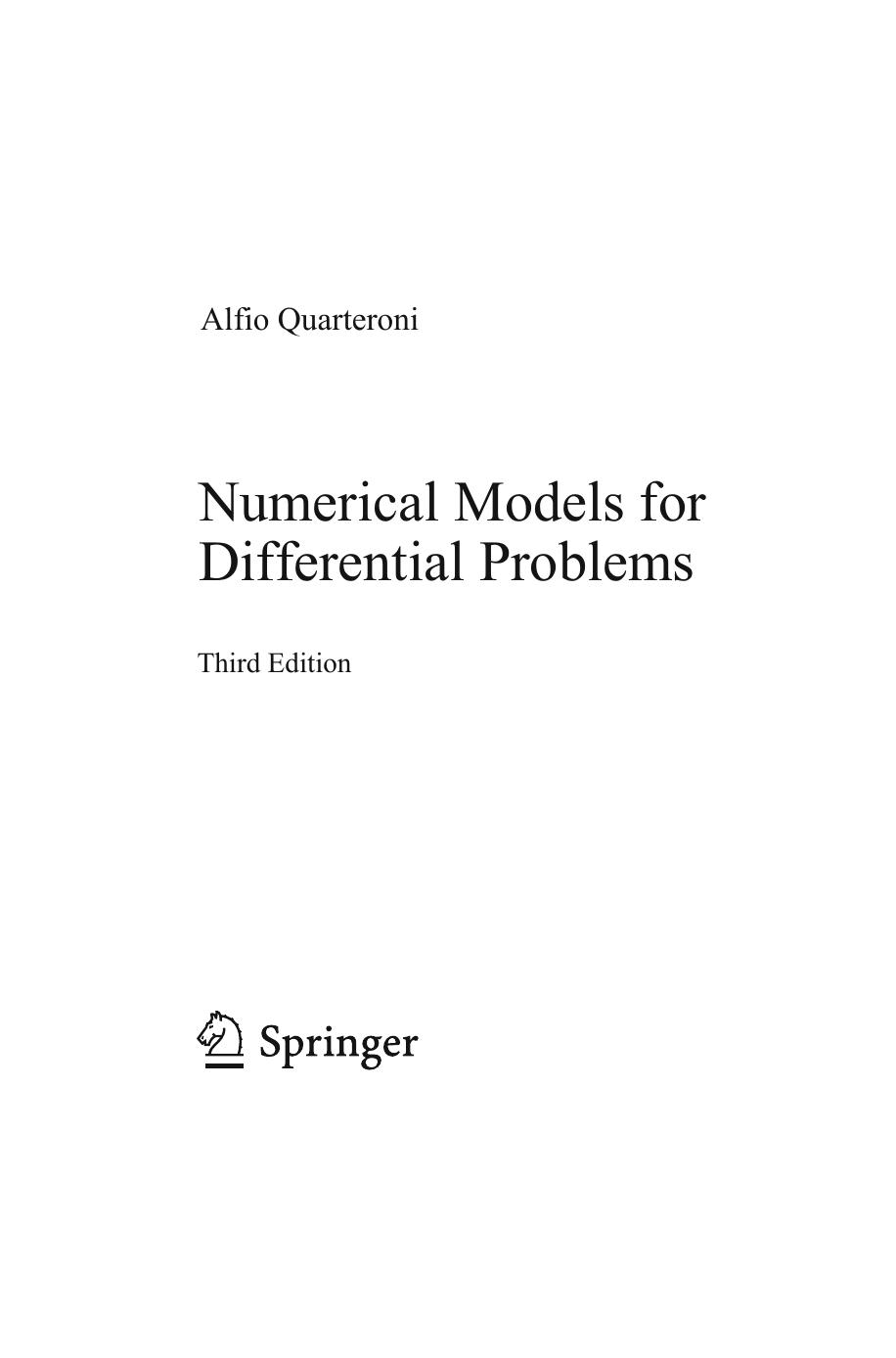 Numerical Models for Differential Problems by Alfio Quarteroni