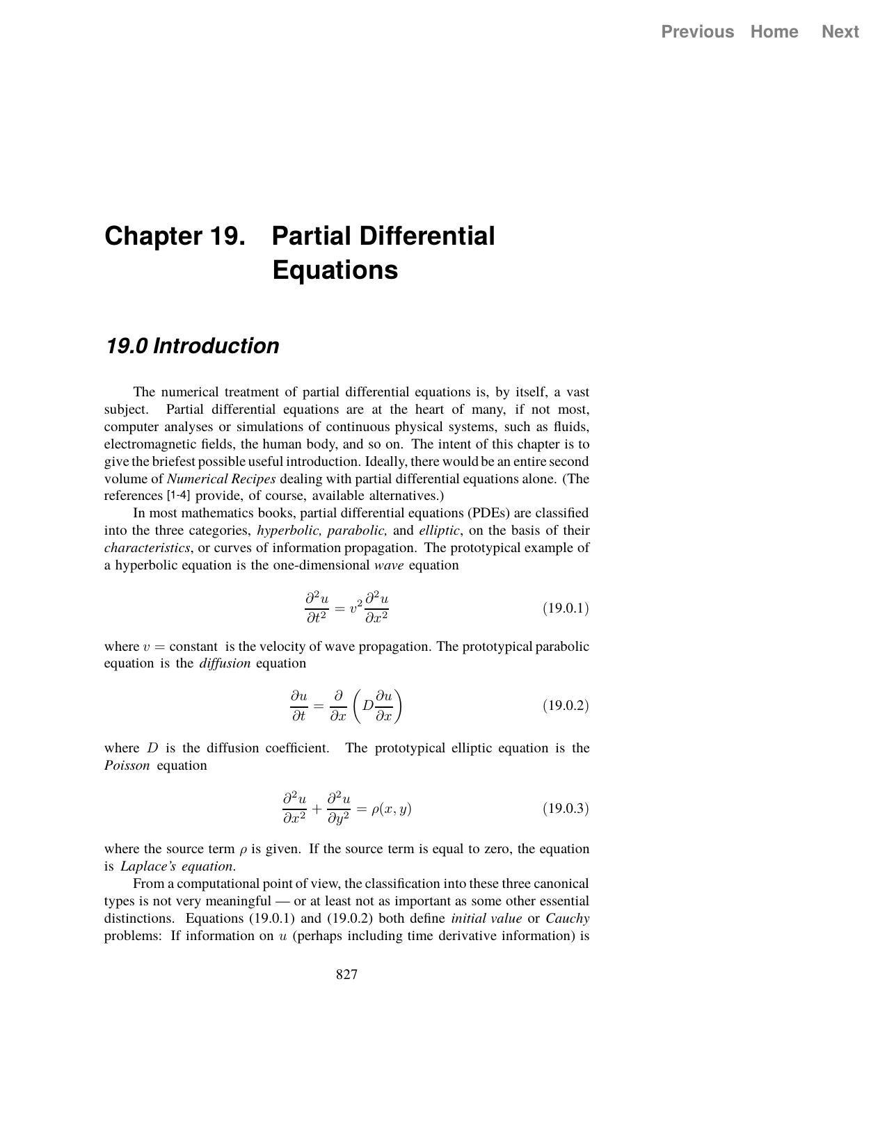 Numerical Recipes in C - Chapter 19. Partial Differential Equations by Unknown