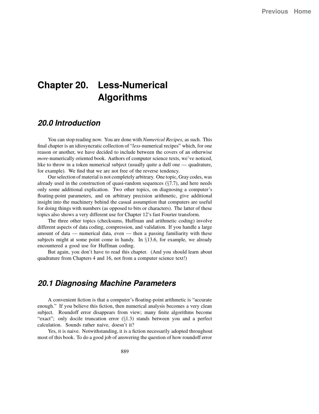 Numerical Recipes in C - Chapter 20. Less-Numerical Algorithms by Unknown