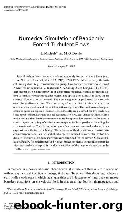 Numerical Simulation of Randomly Forced Turbulent Flows by Machiels L. et al