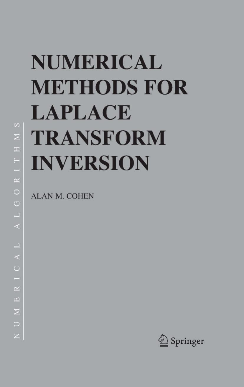 Numerical methods for Laplace transform inversion by Cohen A.M