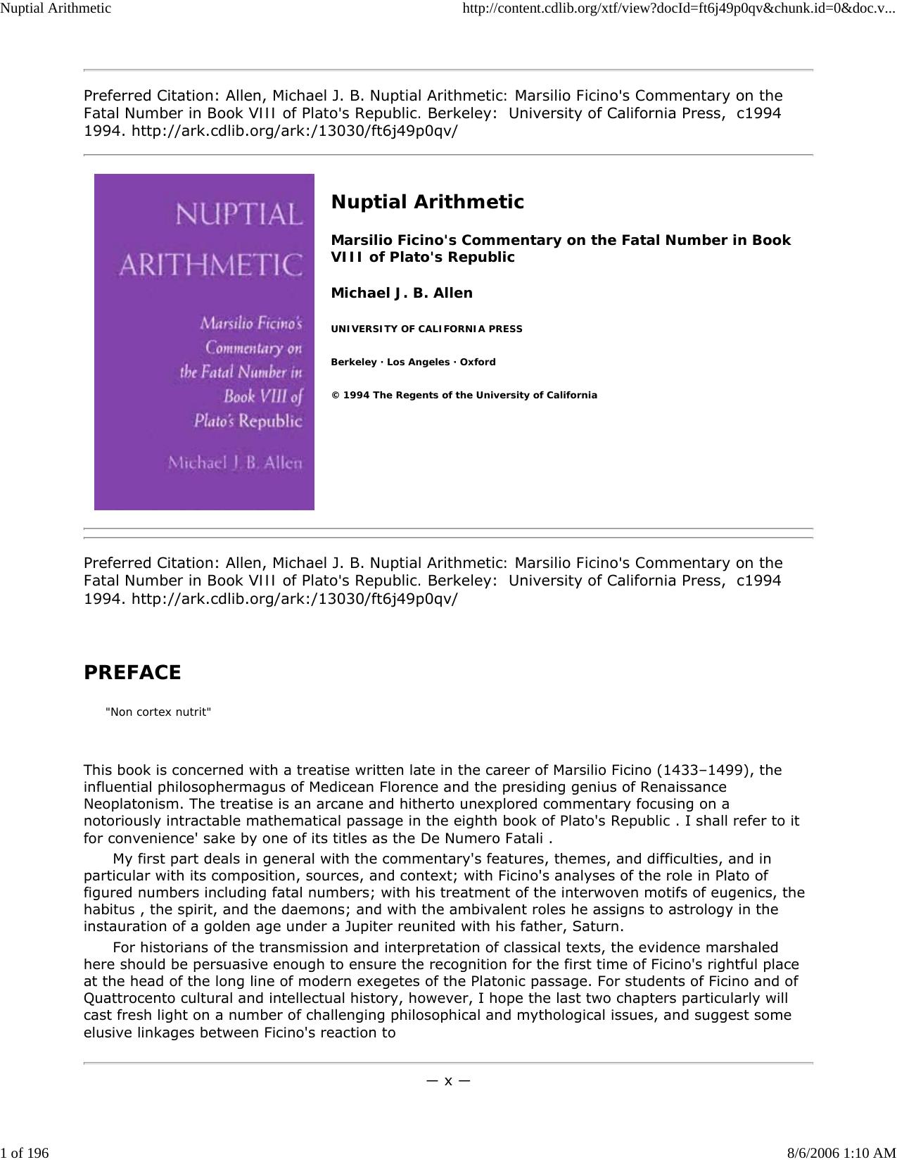 Nuptial Arithmetic by Master Clark
