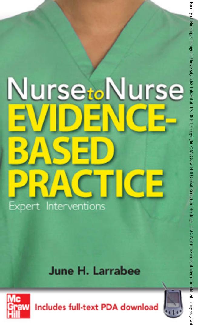 Nurse to Nurse Evidence-Based Practice by Unknow