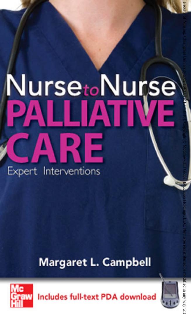 Nurse to Nurse Palliative Care by Unknow