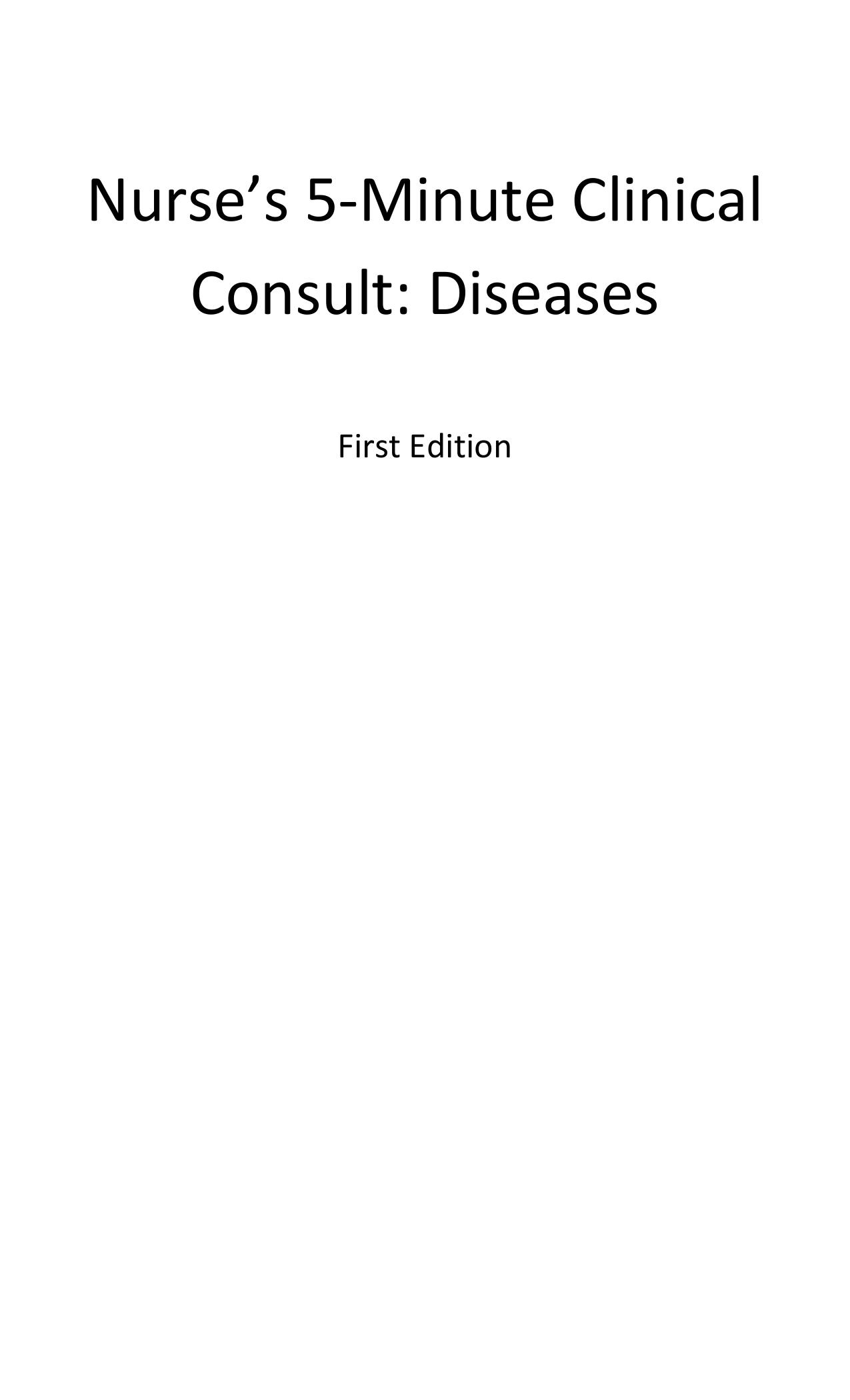 Nurse's 5-minute clinical consult. Diseases by Springhouse
