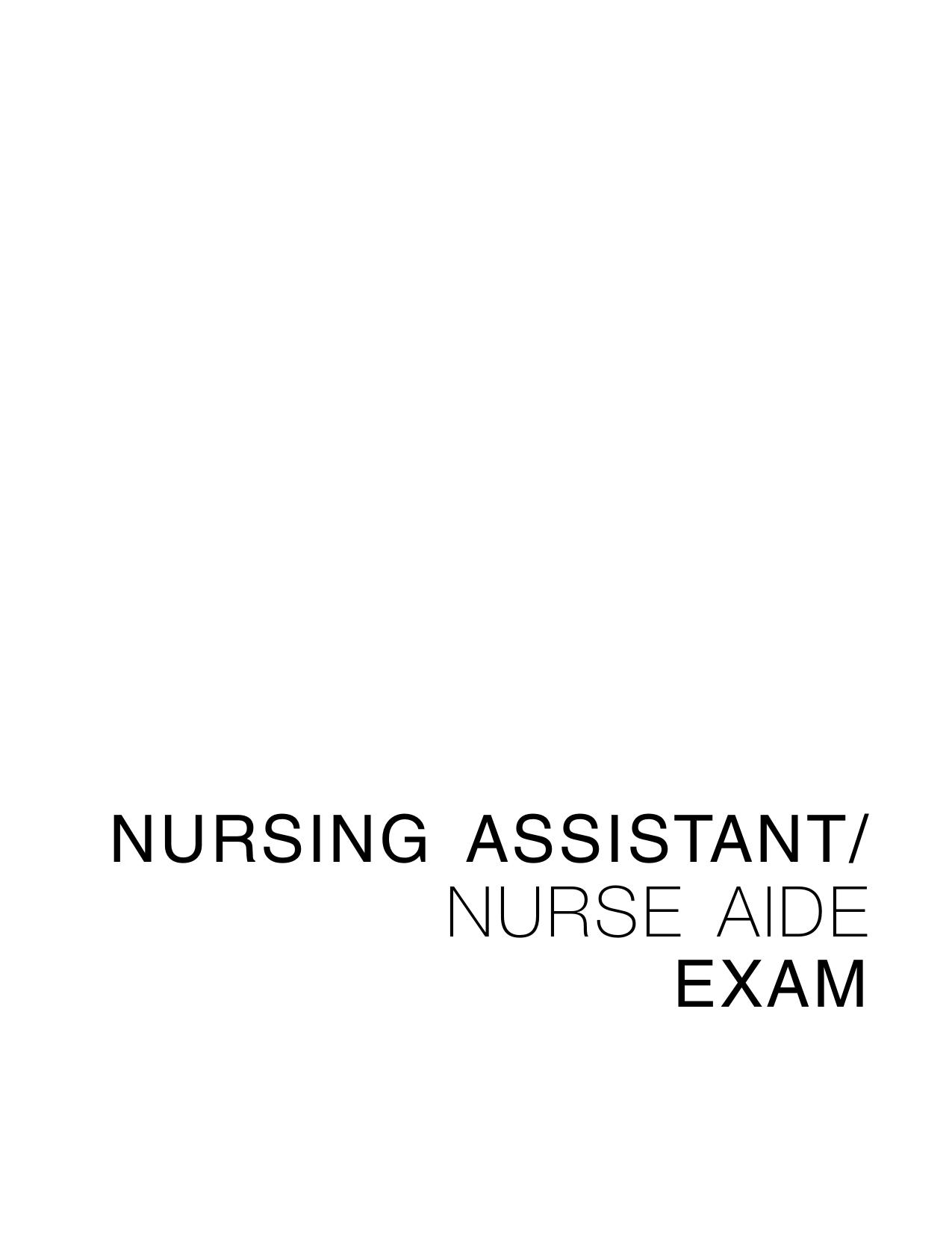 Nursing assistant - nurse aide exam by Learning Express