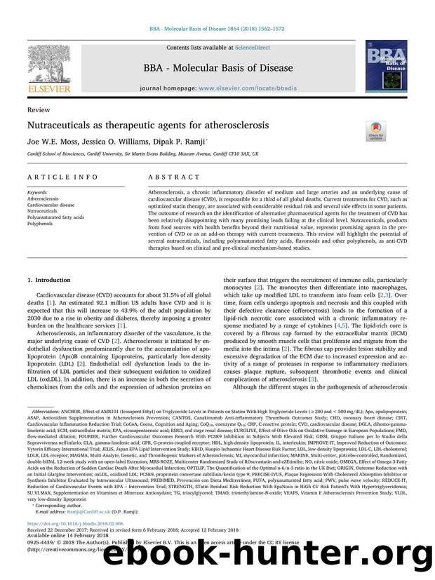 Nutraceuticals as therapeutic agents for atherosclerosis by Joe W.E. Moss & Jessica O. Williams & Dipak P. Ramji