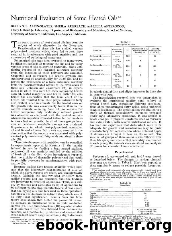 Nutritional evaluation of some heated oils by Unknown