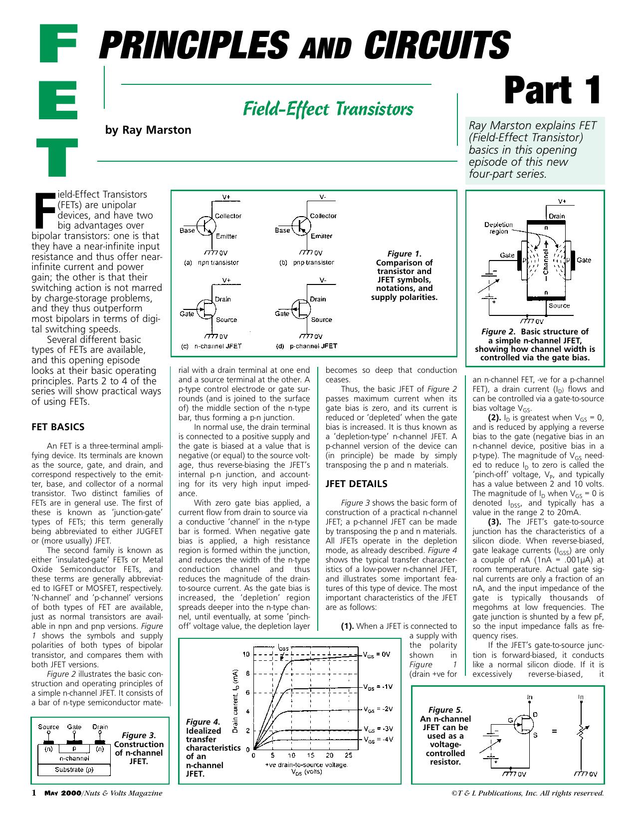Nuts & Volts Extract by Field Effect Transistors (fets) explained nuts & volts magazine 2000