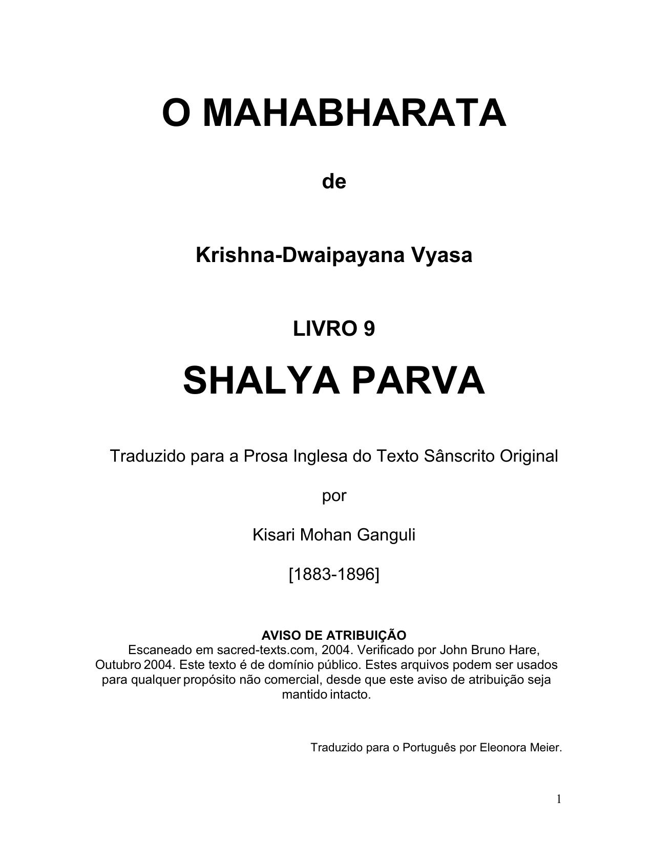 O Mahabharata by Eleonora Meier