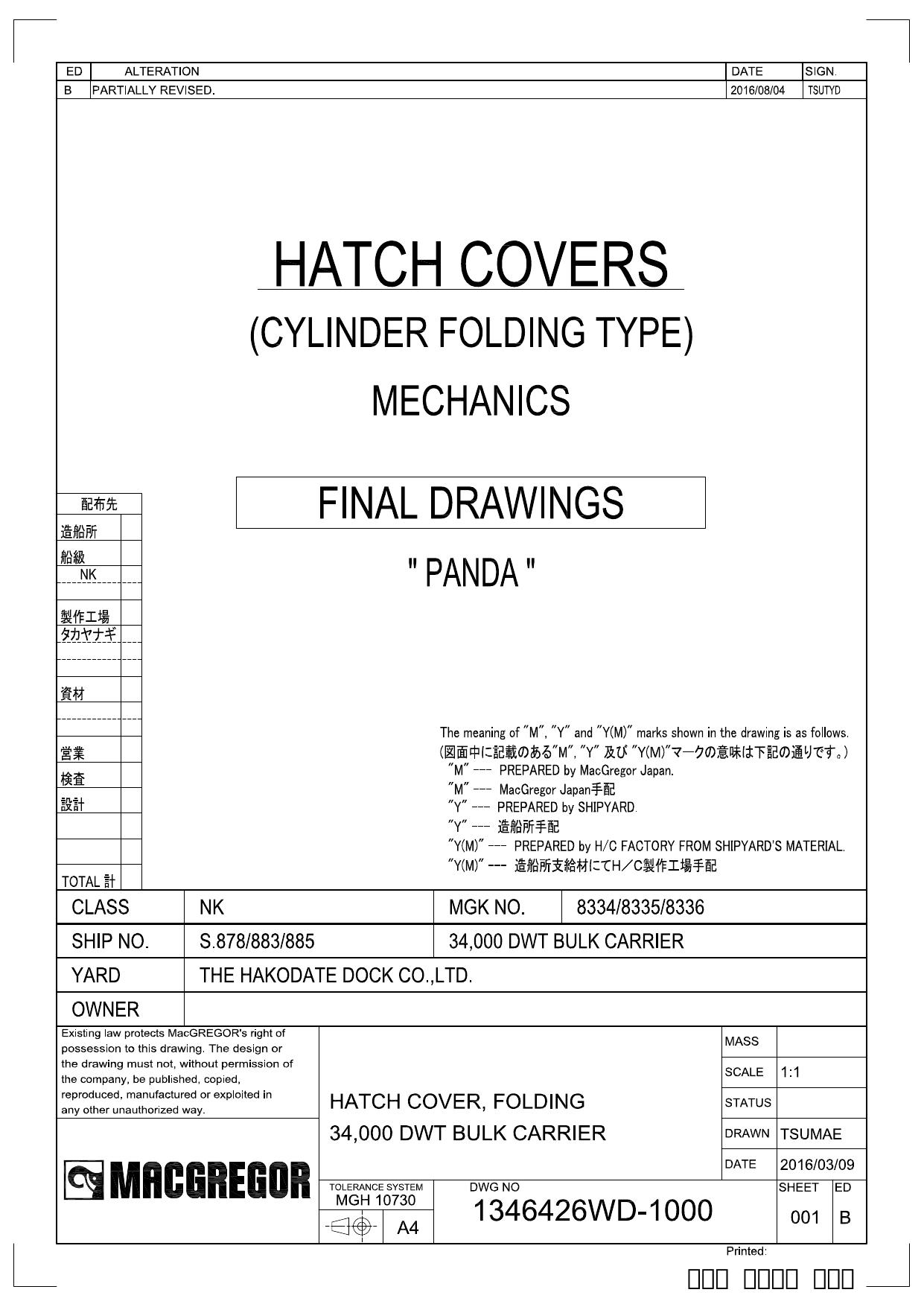 O-9 HATCH COVER (MECHANICS) by exttoyodsa