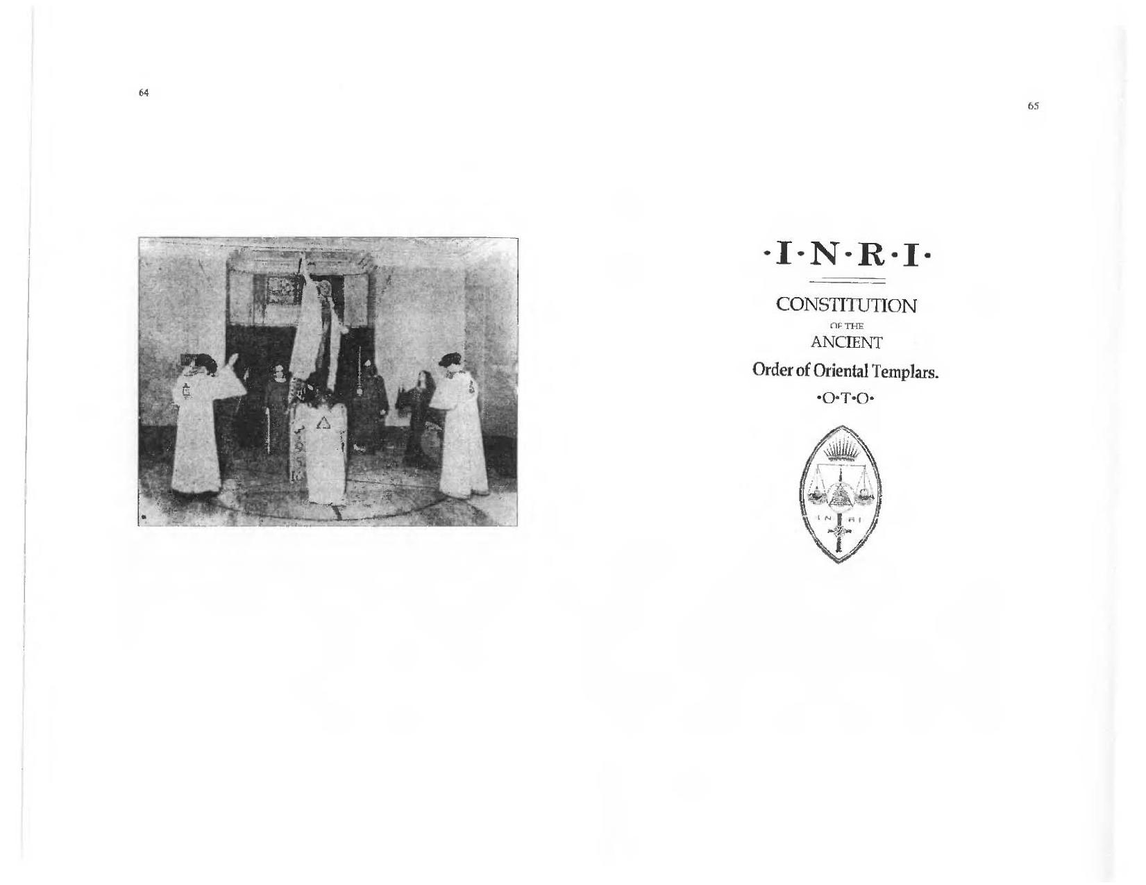 O. T. O. Rituals and Sex Magick [PART IIa: Constitutions and Guiding Principles] by Naylor/Koenig