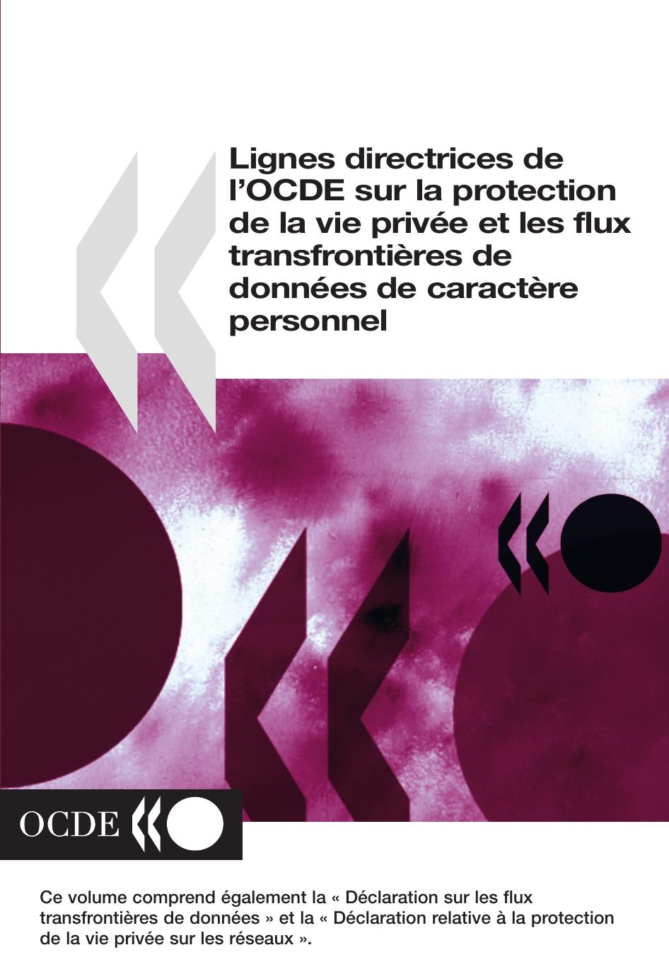 OECD guidelines on the protection of privacy and transborder flows of personal data by OECD
