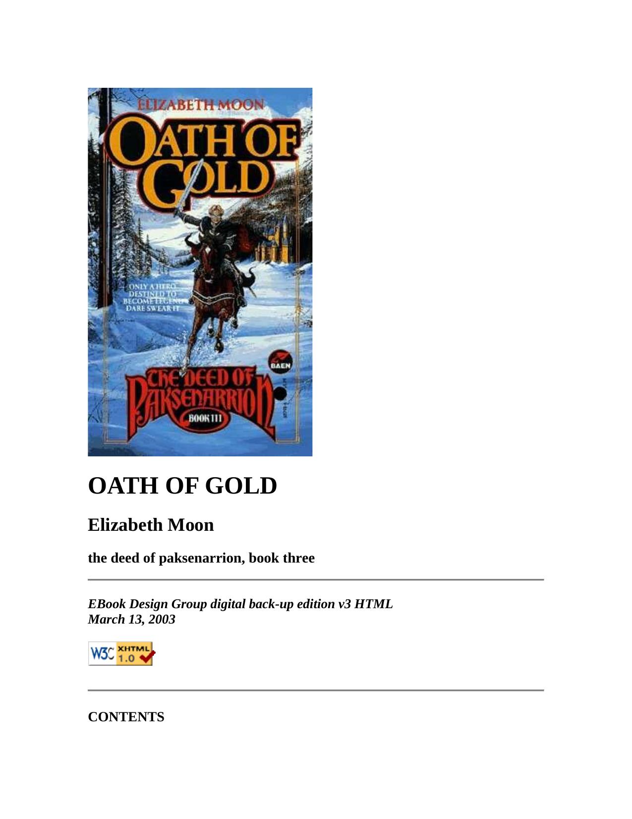 Oath of Gold by Elizabeth Moon
