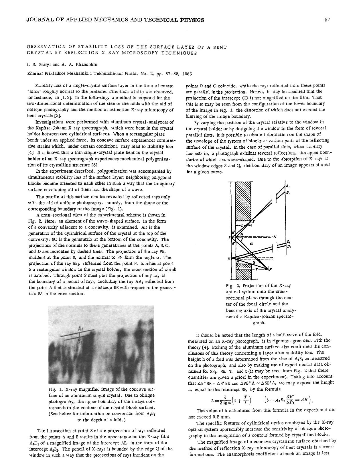 Observation of stability loss of the surface layer of a bent crystal by reflection x-ray microscopy techniques by Unknown