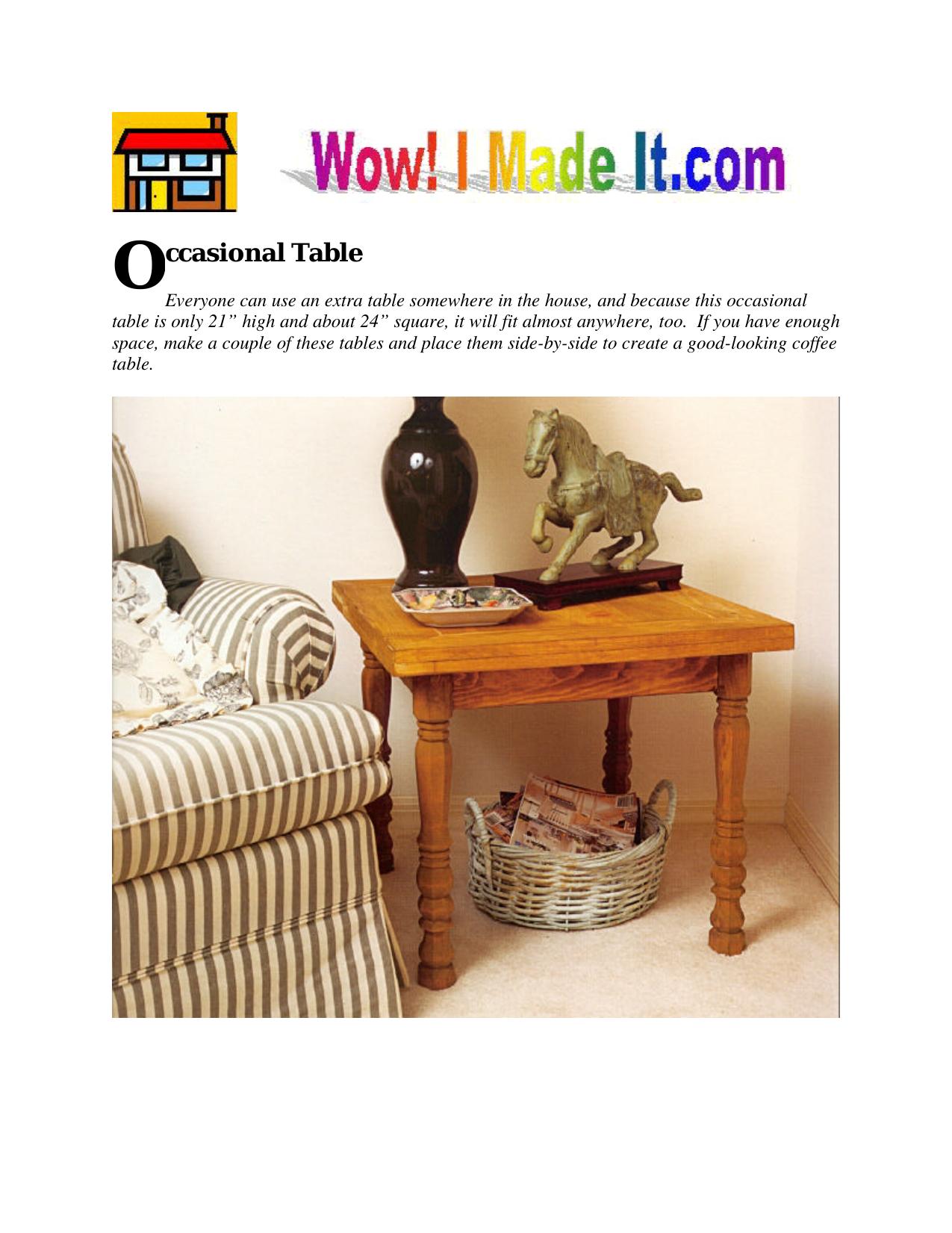 Occasional Table by Occasional Table (end table)