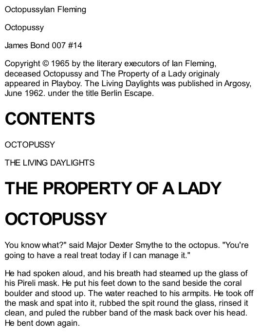 Octopussy and the Living Daylights by Ian Fleming