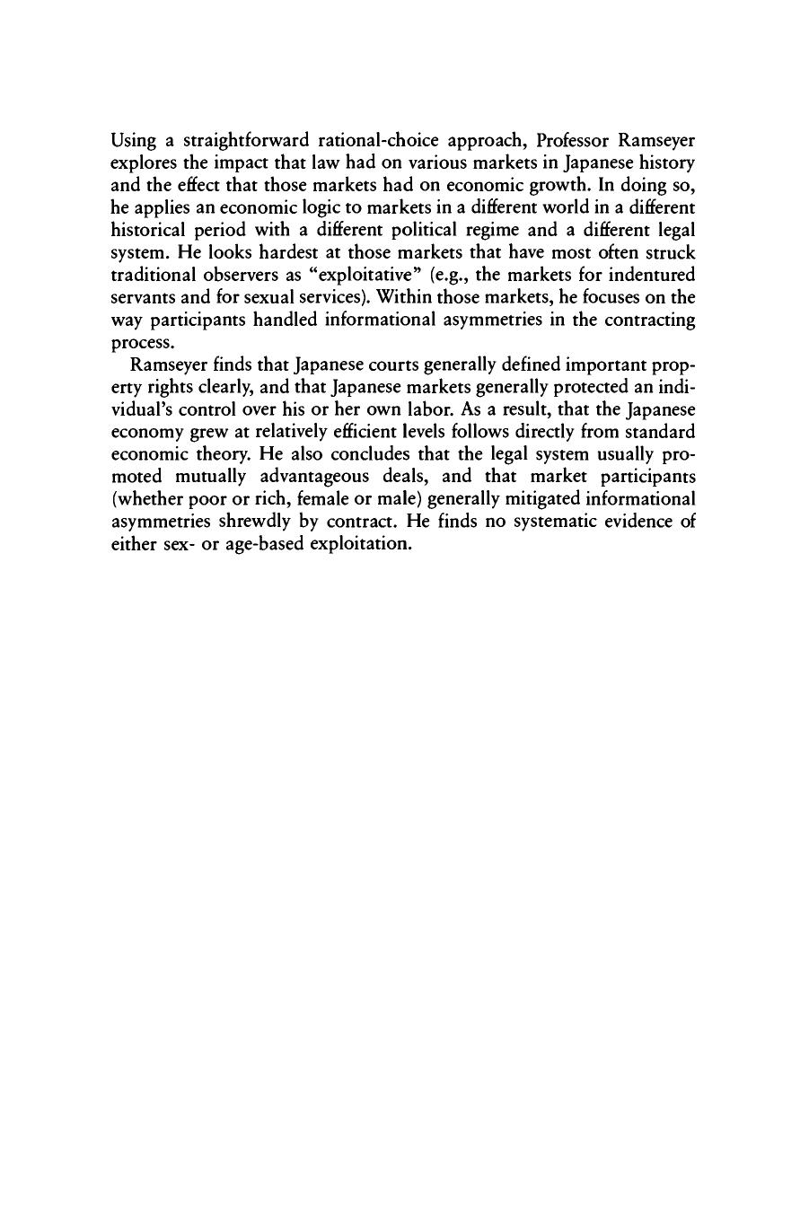 Odd Markets in Japanese History: Law and Economic Growth (Political Economy of Institutions and Decisions) by J. Mark Ramseyer