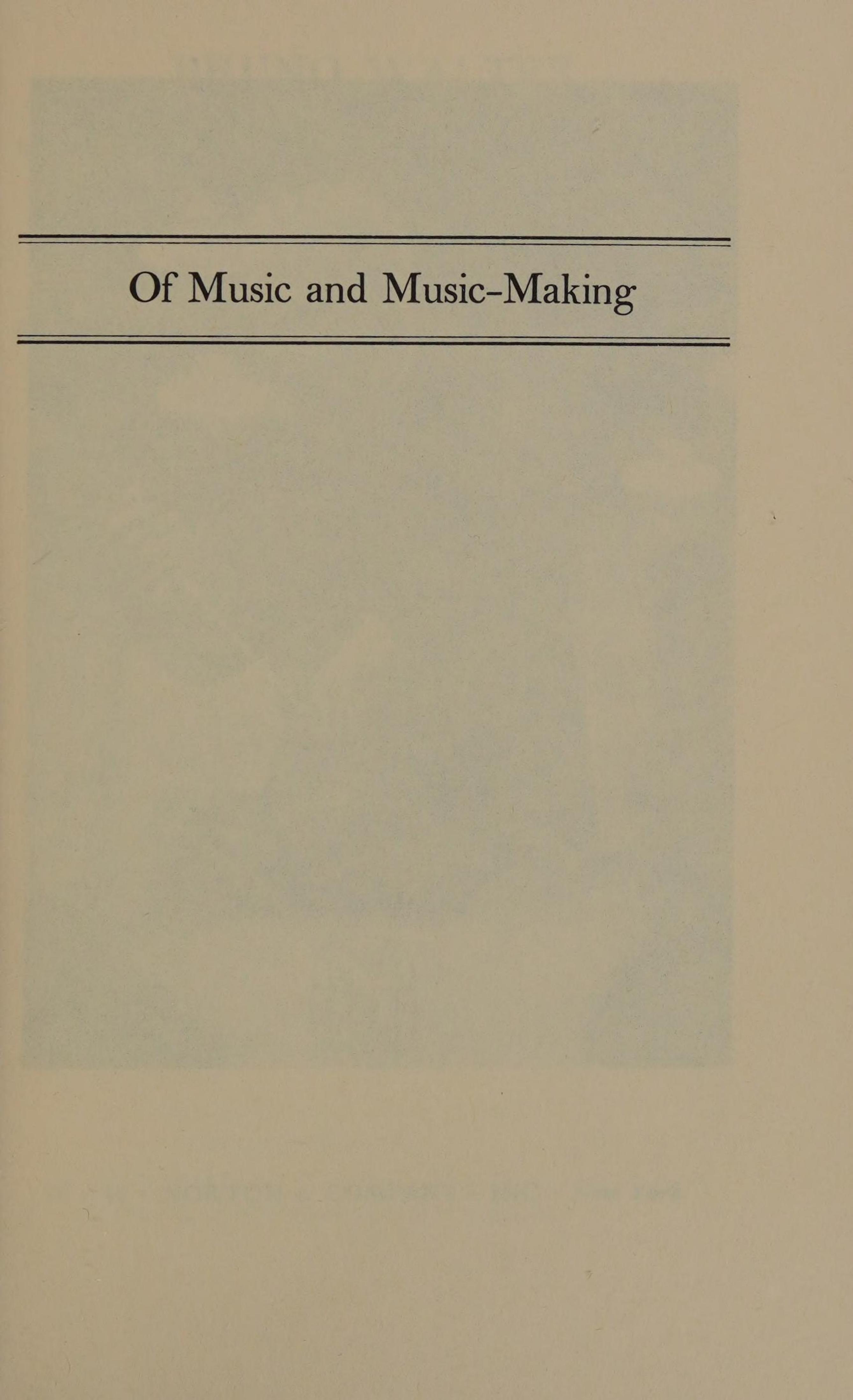 Of Music and Music-Making by Bruno Walter