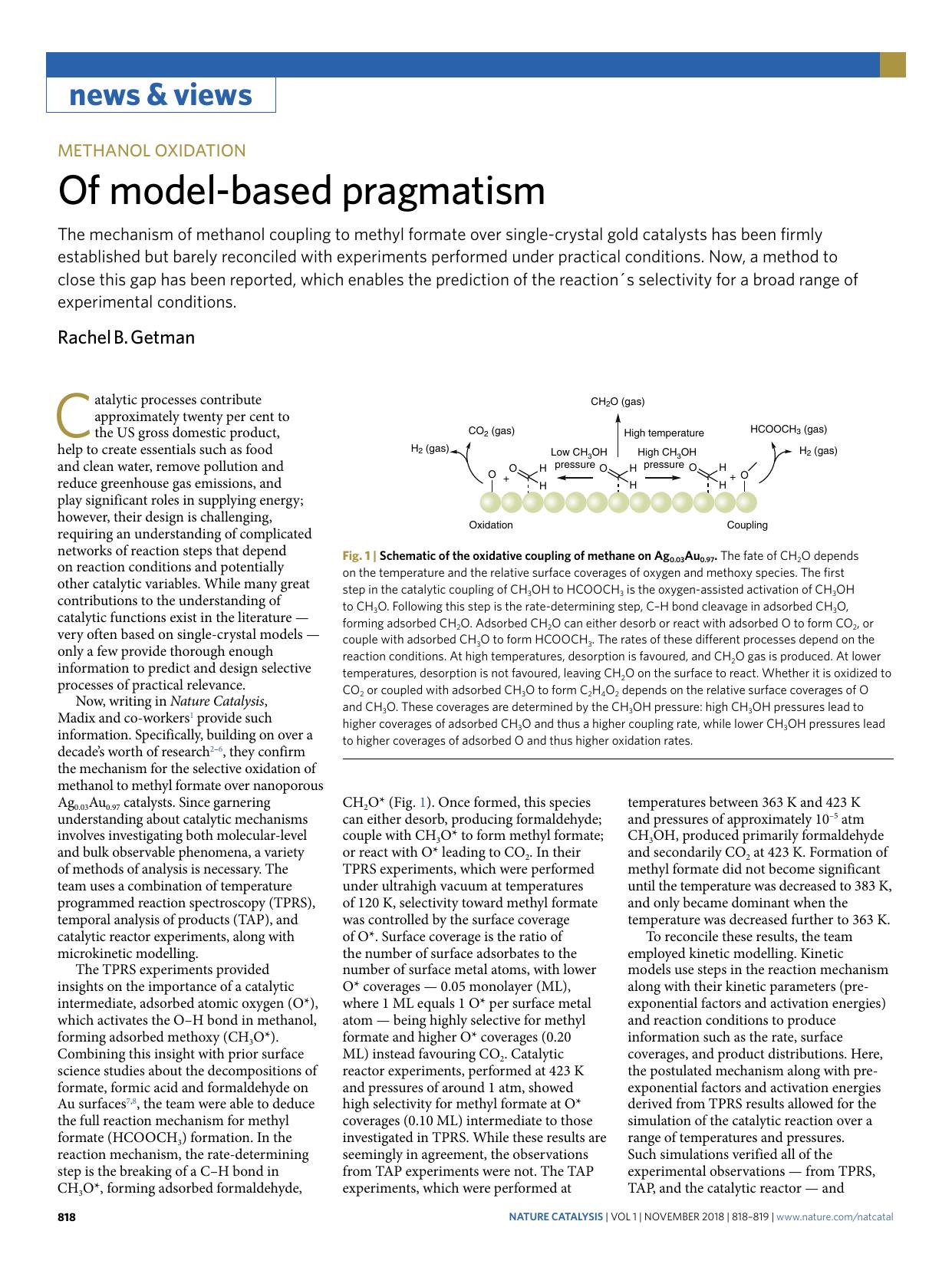 Of model-based pragmatism by Rachel B. Getman