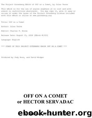 Off on a Comet! a Journey through Planetary Space by Jules Verne