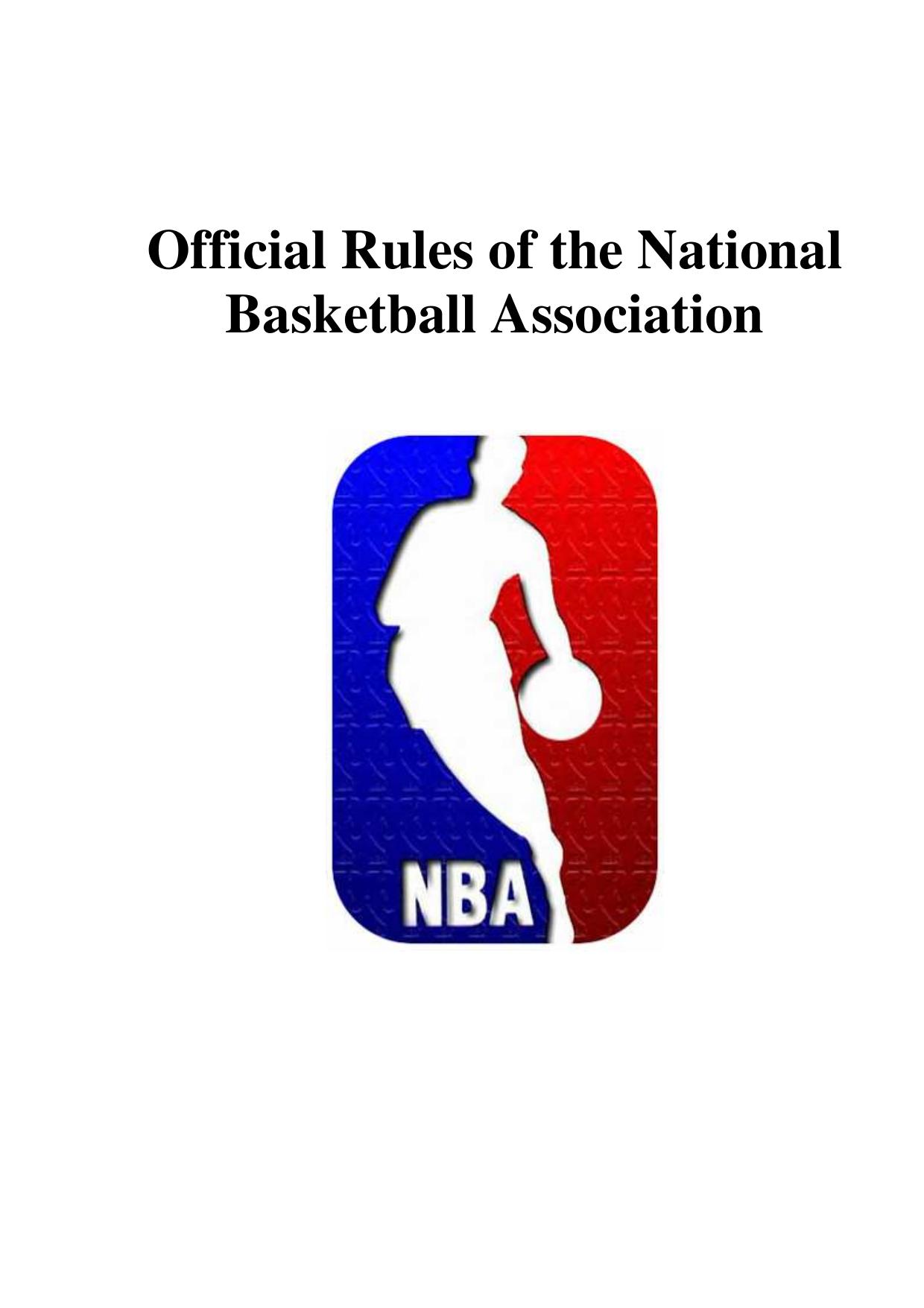 Official Rules of the National Basketball Association by NBA.RV.UA