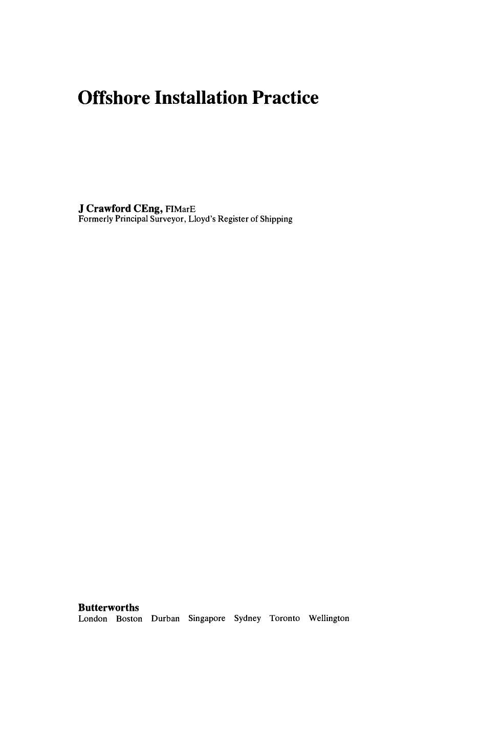 Offshore Installation Practice by J. Crawford (Auth.)