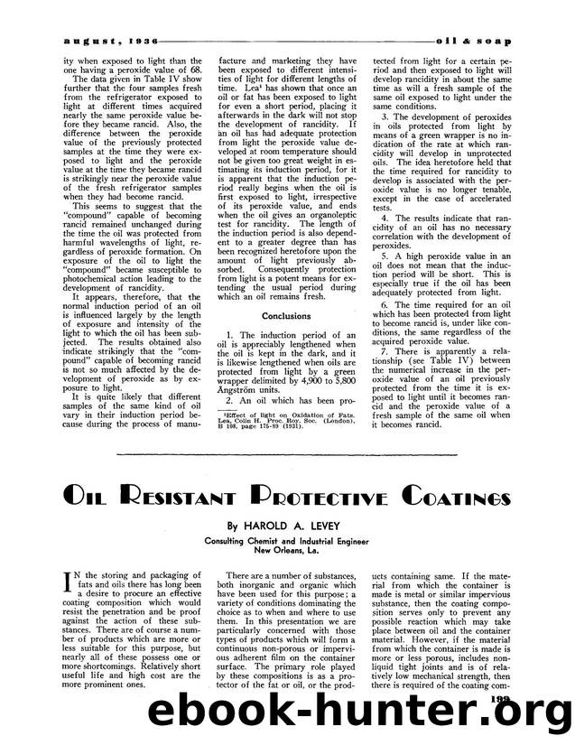 Oil resistant protective coatings by Unknown