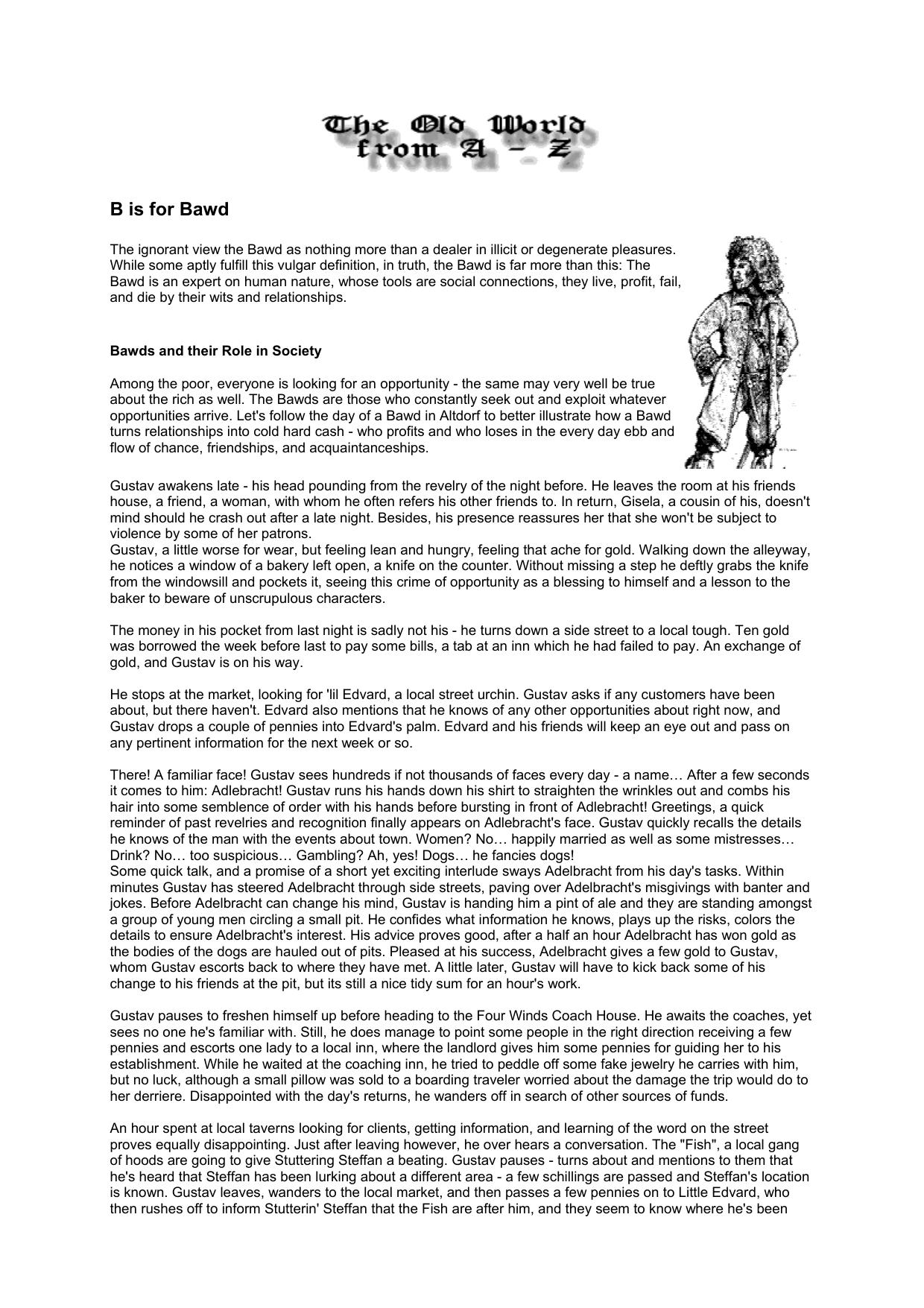 Old World from A-Z B is for Bawd by N.C