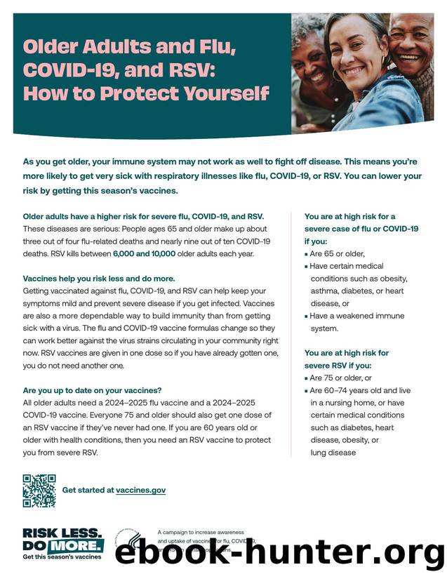Older Adults and Flu, COVID-19, and RSV: How to Protect Yourself by HHS