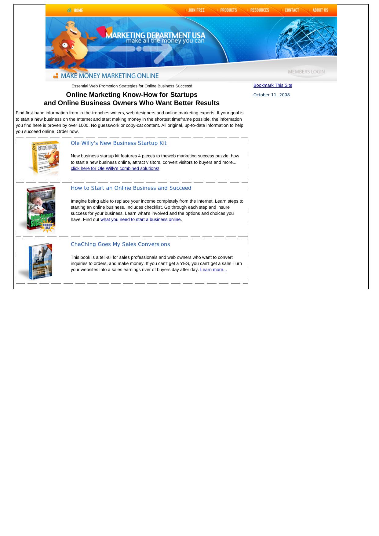 Ole Willys Web Promotion Strategies For Startups And Home Business. by Best of Kuszter's Collection