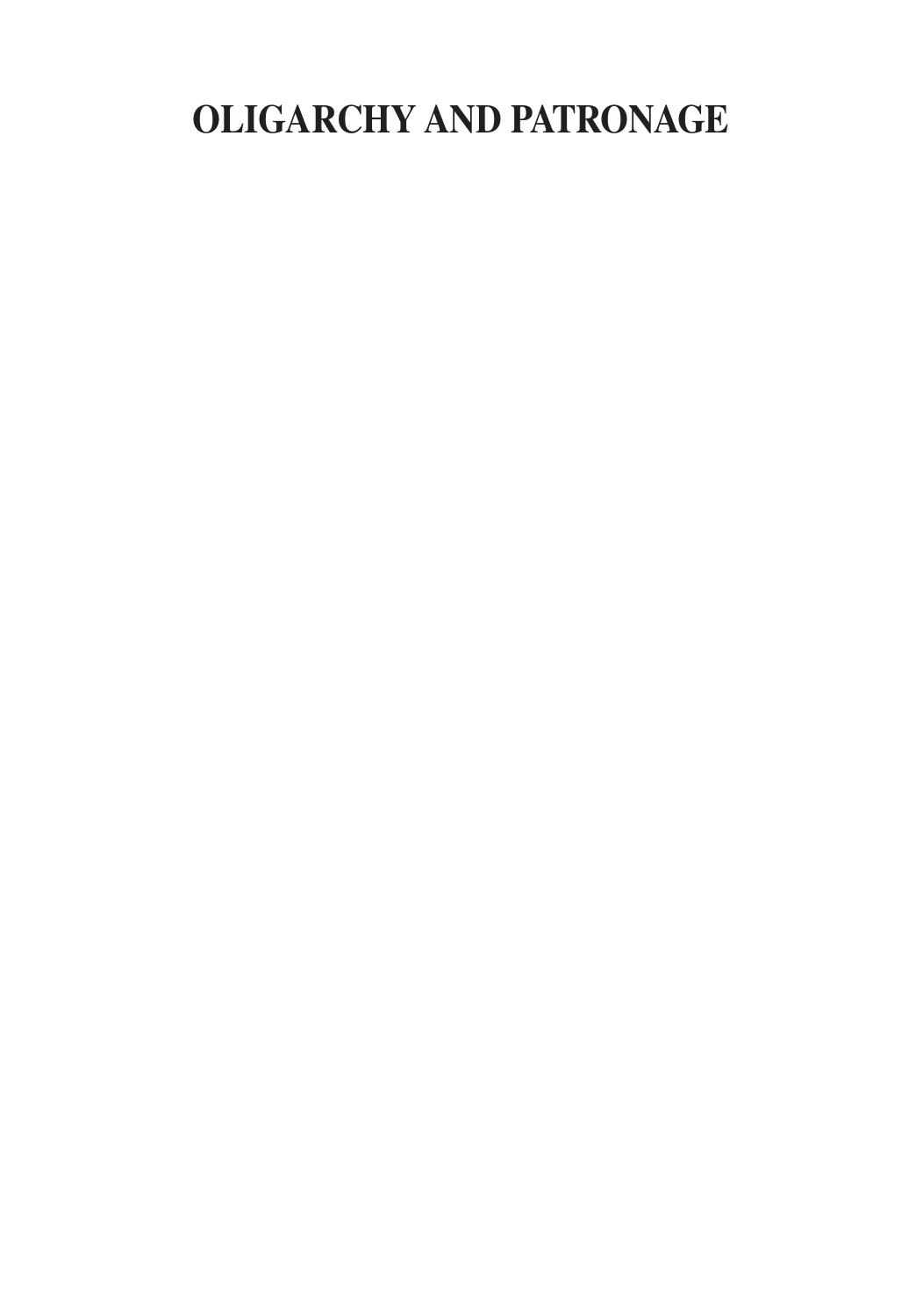 Oligarchy and Patronage in Late Medieval Spanish Urban Society by María Asenjo-González (Ed.)