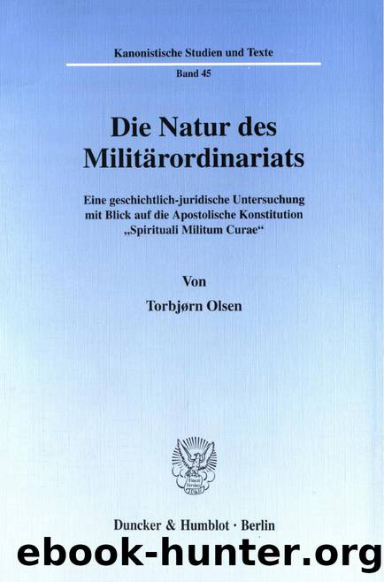Olsen by Die Natur des Militärordinariats (9783428495139)