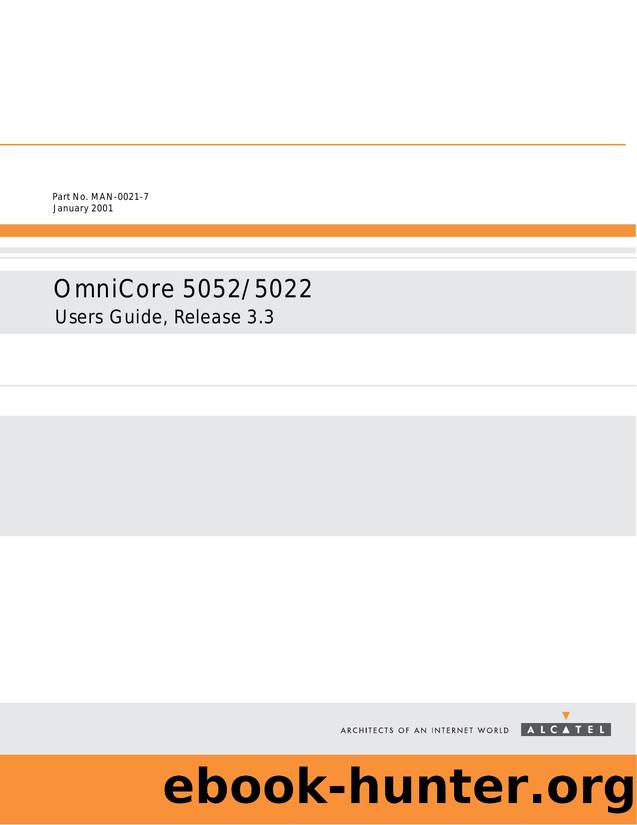 OmniCore 50525022: User Guide, Version 3.3 by Alcatel