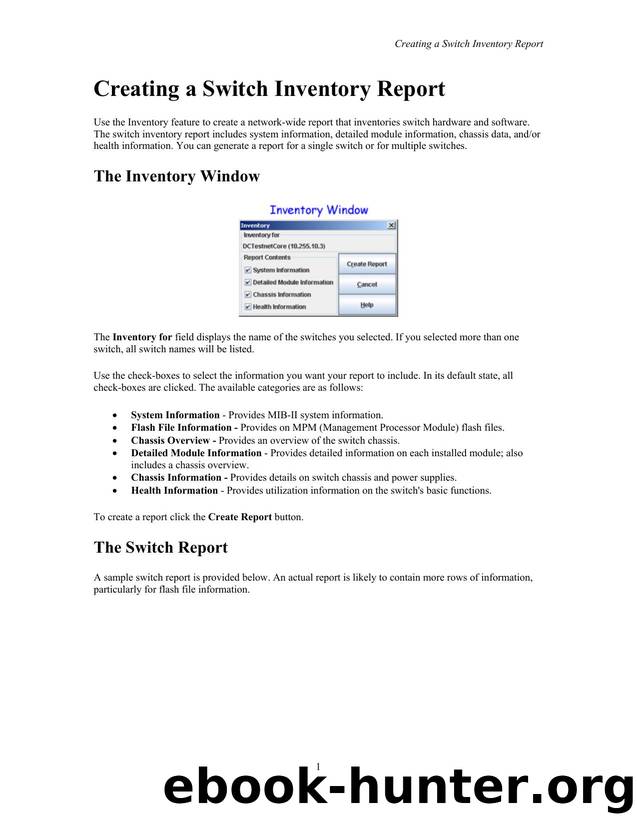 OmniVista 3.3 Inventory help by Alcatel