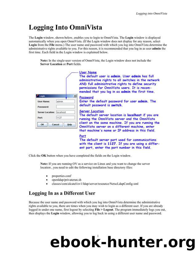 OmniVista 3.3 Login Help by Alactel