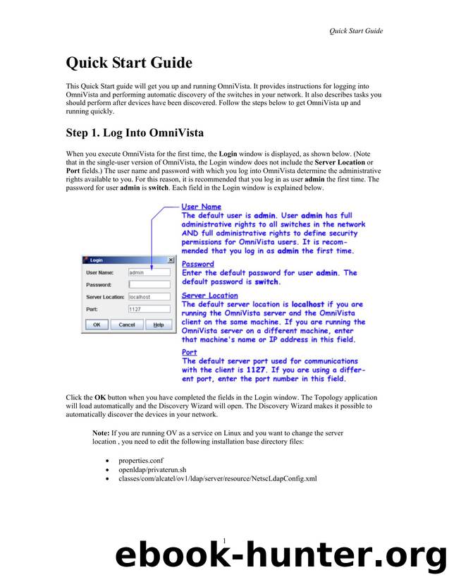 OmniVista 3.3 Quick Start Help by Alcatel