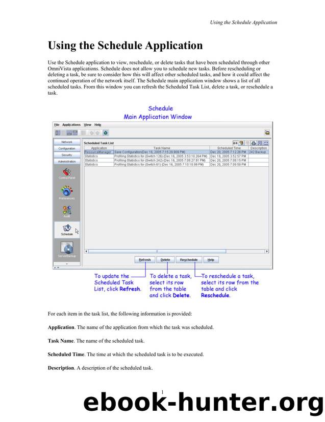 OmniVista 3.3 Schedule Help by Alcatel