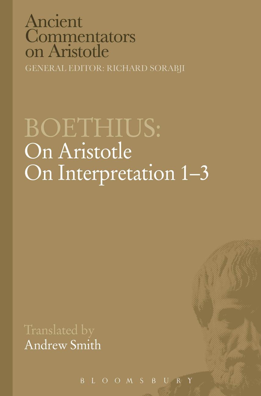 On Aristotle On interpretation. 1-3 by Boethius;Smith Andrew