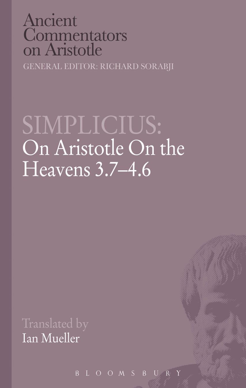 On Aristotle On the heavens 3.7-4.6 by Aristotle;Mueller Ian;of Cilicia Simplicius