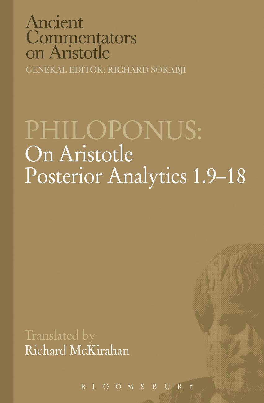 On Aristotle Posterior analytics 1.9-18 by Aristote;McKirahan Richard D.;Philopon Jean