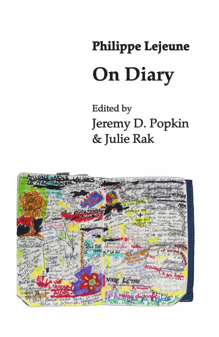 On Diary (Biography Monograph Series) by Philippe Lejeune