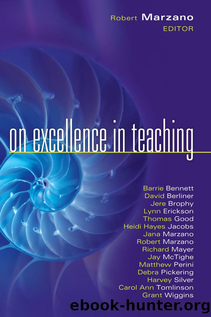On Excellence in Teaching by Marzano Robert J.;