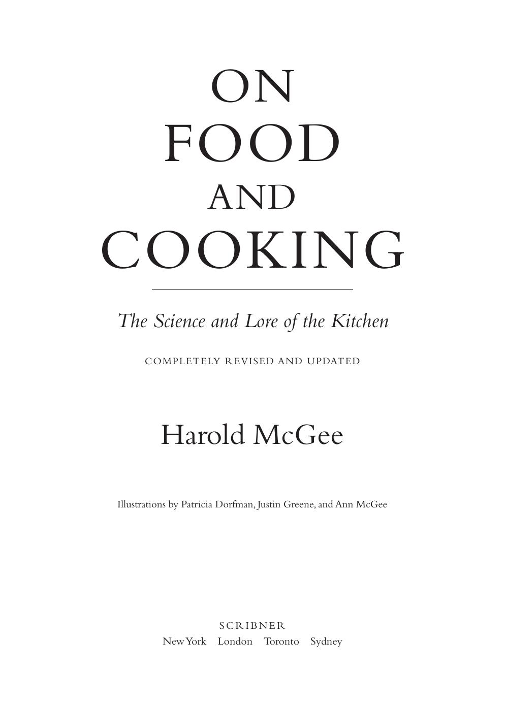 On Food and Cooking by Harold McGee