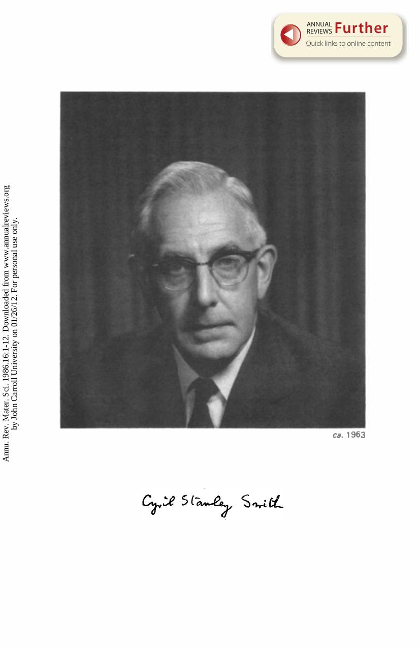 On Material Structure and Human History by C S Smith