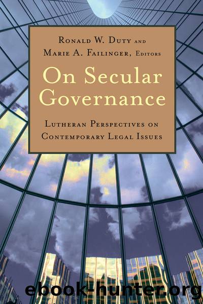 On Secular Governance by Duty Ronald W.;Failinger Marie A.;