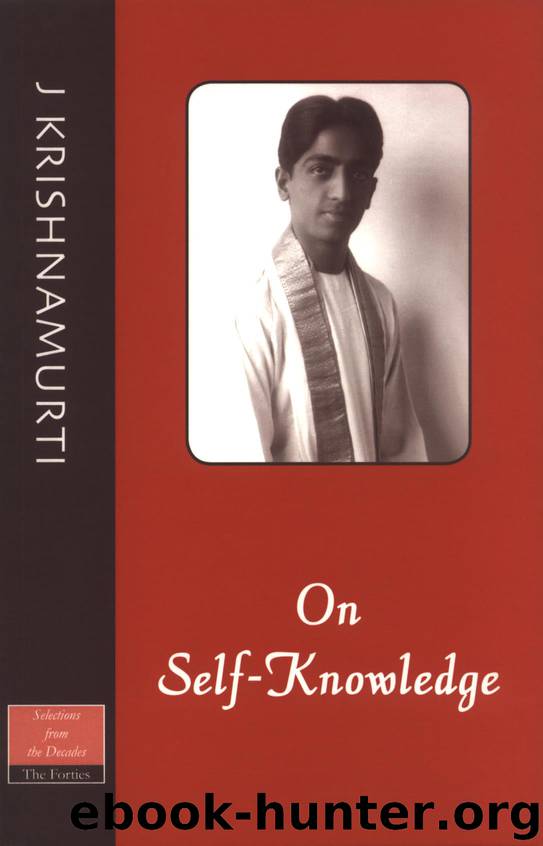 On Self-Knowledge by Krishnamurti