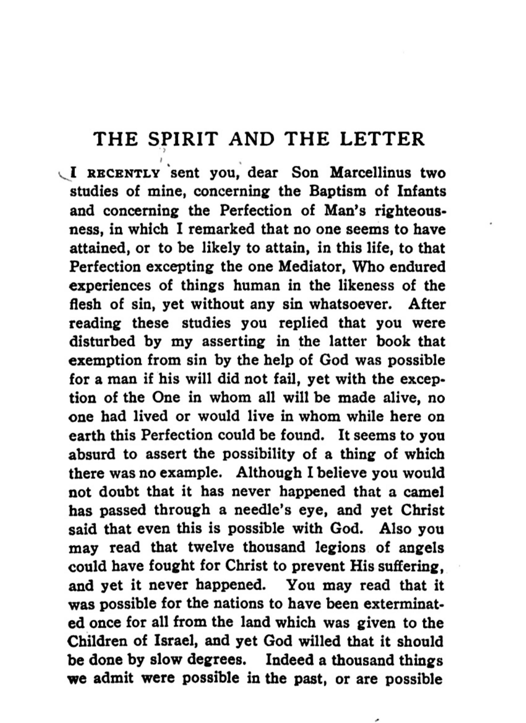 On The Spirit And The Letter by Saint Augustine - St. Augustine