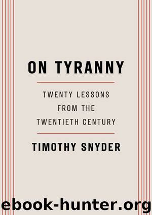 On Tyranny by Timothy Snyder