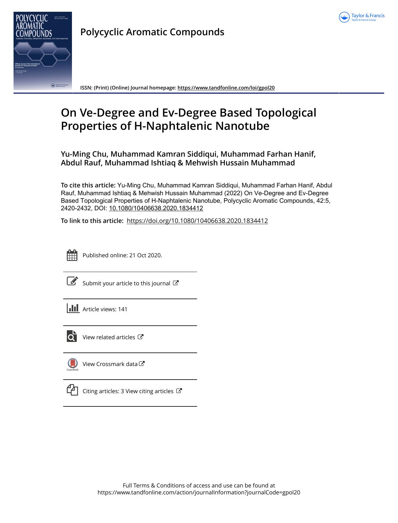 On Ve-Degree and Ev-Degree Based Topological Properties of H-Naphtalenic Nanotube by unknow